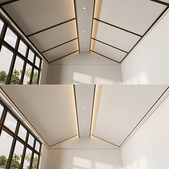 New Chinese-style Ceiling Herringbone Ceiling 3d model