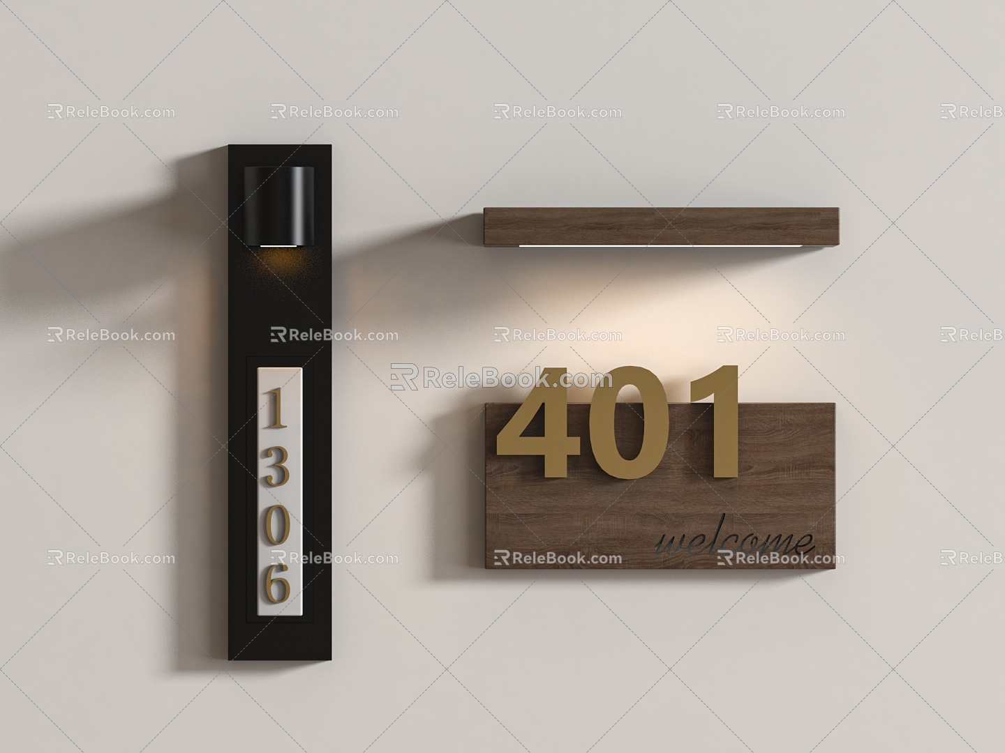 Modern doorplate 3d model