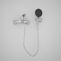 Modern Wall Mounted Shower Fixture With Handheld Head And Stainless Steel Design