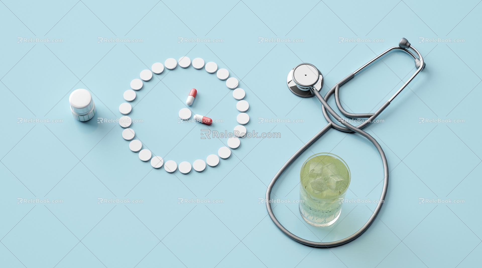 Modern stethoscope creative medical 3d model