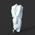 Large White Rock Like Sculpture With Detailed Texture And Human Figure For Scale