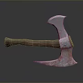 Rustic Metal Axe With Wooden Handle Sharp Edge And Isolated Design