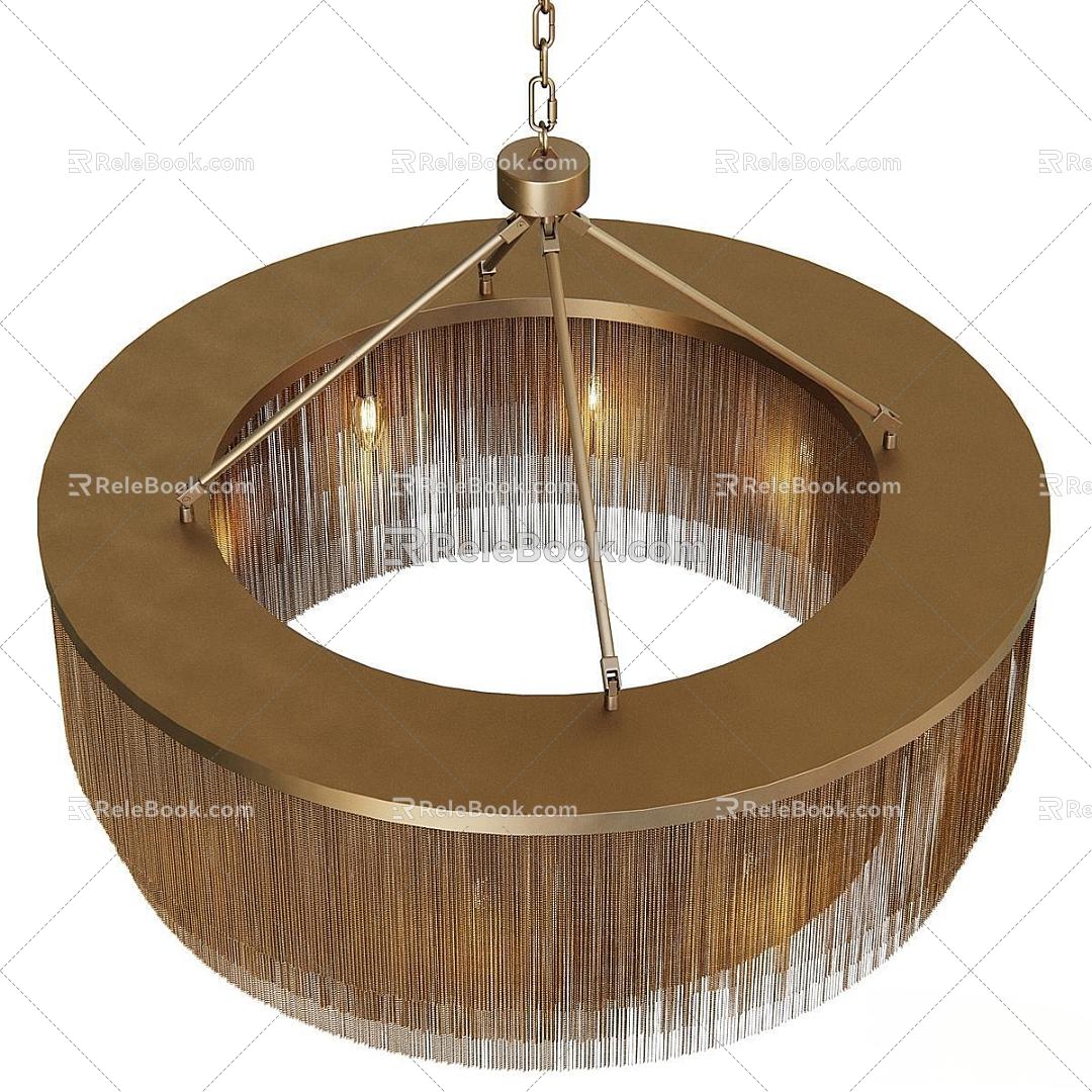 Eichholtz Modern Italian Light Luxury Metal Chandelier Tassel Lamp 3d model