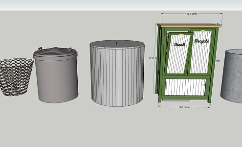 Modern trash can dustbin trash can lighter dustbin 3d model