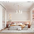 Light Luxury Kids Room Interior With Soft Bedding Desk And Plush Rug