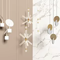 Modern chandelier luminaire combination 3d model
