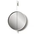 Round Wall Mounted Mirror With Gold Frame And Modern Minimalist Design