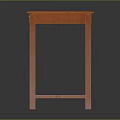 Traditional Red Wooden Table With Carved Drawer And Decorative Legs Design