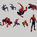 Modern 2D Spiderman Silhouette 3d model