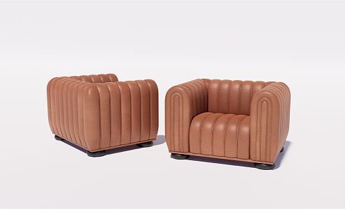 Modern Single Sofa Single Sofa Chair Leather Casual Sofa 3d model