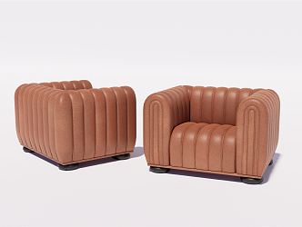 Modern Single Sofa Single Sofa Chair Leather Casual Sofa 3d model