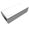 Gray Rectangular Electronic Device With Smooth Surface Ventilation Holes And Interface Port