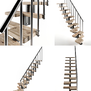 Modern Stairs Wooden Stairs 3d model