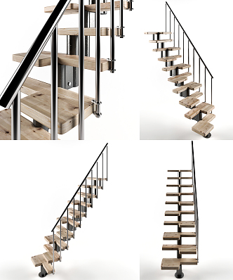 Modern Stairs Wooden Stairs 3d model