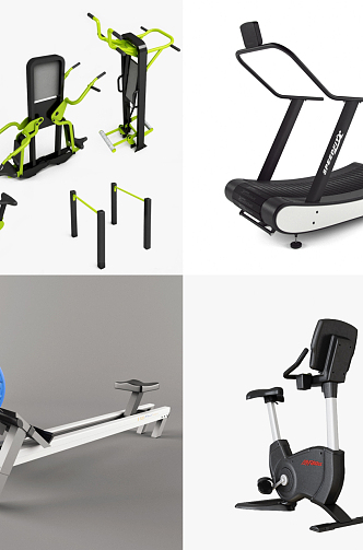 Modern Fitness Equipment Sports Equipment 3d model