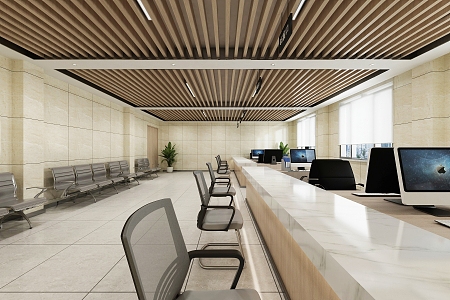 Office Reception 3d model