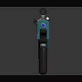 Blue Tactical Sniper Rifle With Modern Scope High Precision And Advanced Design