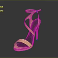 Elegant Golden Strappy High Heels With Stiletto Heel On Black Background