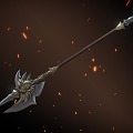 New Chinese Cold Weapon Halberd Axe 3d model