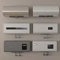 Different Styles Of Electric Water Heaters Wall Mounted With Control Panels And Digital Displays