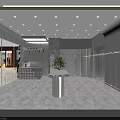 Modern 1993 Clothing Store With Gray Walls Glass Facade Clothing Racks And Potted Plant