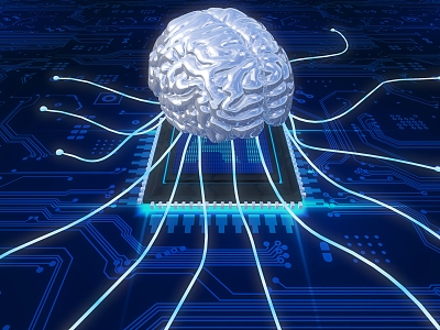 Brain Chip Artificial Intelligence AI model