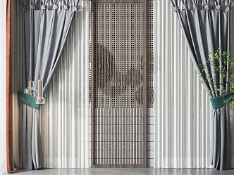 New Chinese Curtain 3d model