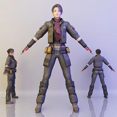 Modern Woman Woman Role 3d model