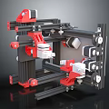 modern printer digital printer three axis printer cnc printer 3d model