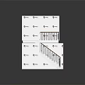 Modern Interior Staircase Design With White Steps Black Railings And Wooden Handrail