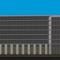 Modern Industrial Factory Building Multi-storey Factory Building Modern Factory Building Square Factory Building Multi-storey Office 3d model