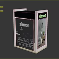 SIMON Display Equipment Showcase Featuring Product Illustrations And Brand Logo
