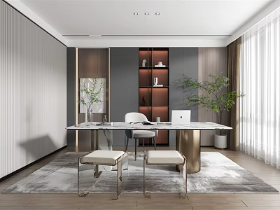 Modern Study Simple Study 3d model