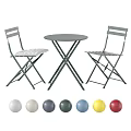 Round Foldable Outdoor Table with Chairs and Multiple Color Options