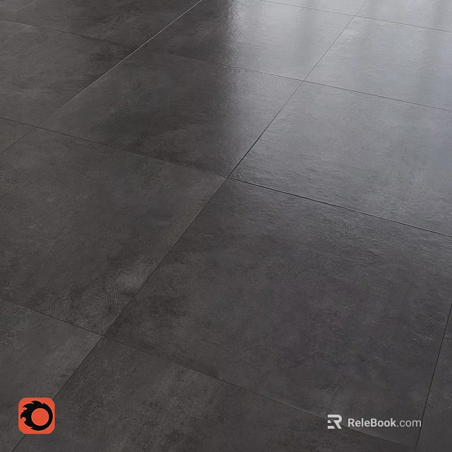 Modern Gray Tile Floor With Sleek Glossy Surface For Interior Design Projects 3d model 