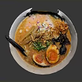Delicious Ramen Bowl With Rich Broth Soft Boiled Egg Nori Sheet And Green Onions