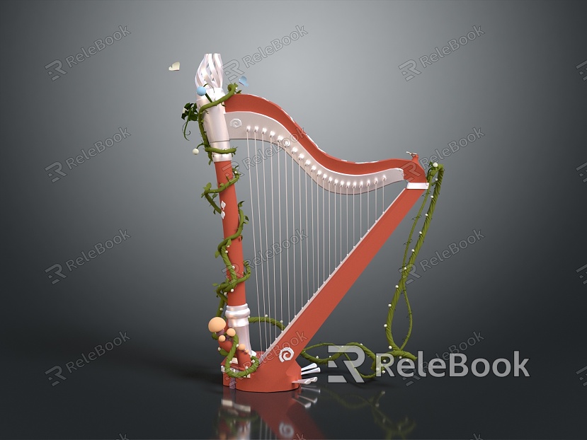 Modern Harp Classical Harp Ancient Harp Western Musical Instrument model