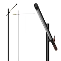 Modern Adjustable Floor Lamp With Black Metal Sleek Design And Flexible Arm