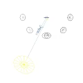 Round Gray And White Spoked Wheel With Stand Base For Game Activities