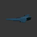 Blue Jet Fighter Aircraft Model With Streamlined Design Cockpit And Wings