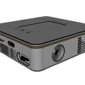 Modern HD Projector for Surveillance with Wireless Connectivity and Compact Design 3d model