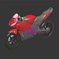 Modern Red Motorcycle With Sleek Aerodynamic Body Sporty Design And Glossy Finish