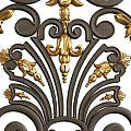 Modern Railing Modern Iron Railing Fence Carved Guardrail 3d model