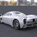 White Sports Car Featuring Sleek Aerodynamic Design And Modern Exterior Styling