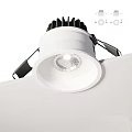 Recessed Downlight Spotlight White Design Heat Sink LED Light Source Size Options
