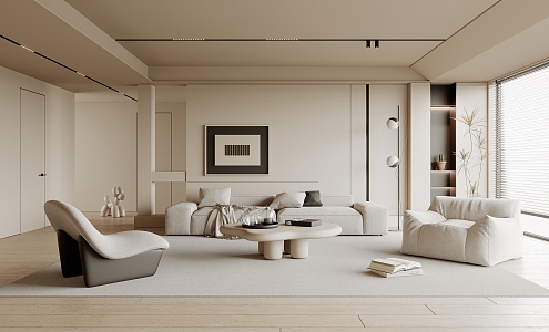 modern living room home living room 3d model