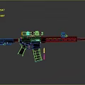 Tactical Modern Black Rifle With Scope And Bullets On Gray Surface