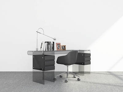 Desk Computer Desk Workbench Office Desk Table 3d model