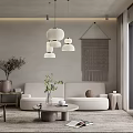Minimalist Modern Living Room Interior Design With Sofa Coffee Table And Pendant Lights