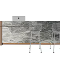 Modern reception desk Reception desk Cashier 3d model